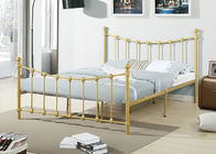 Bedroom 0.6mm Thickness 10.24inches Metal Double Bed