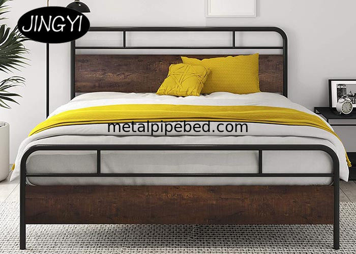 ODM Industrial Pipe Bed Bedroom Furniture Farmhouse MDF Platform Bed